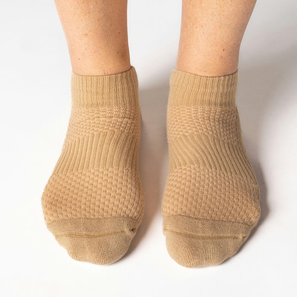 Tan Ankle Compression Socks