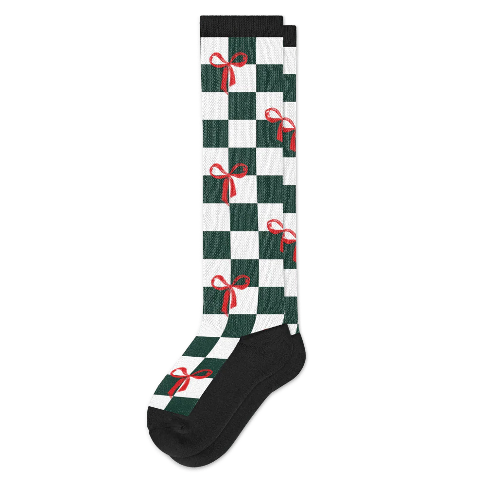 Checks & Bows EasyStretch™ Socks