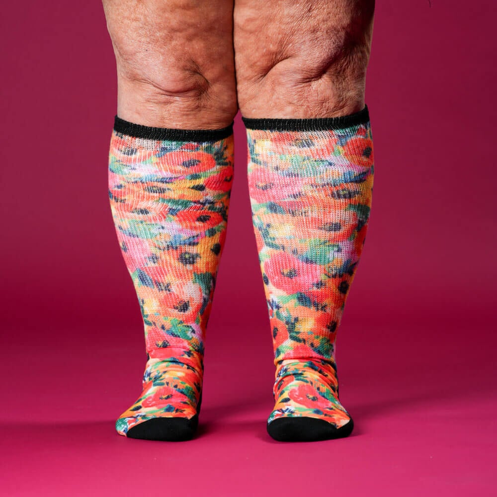 Pop of Poppy EasyStretch™ Socks