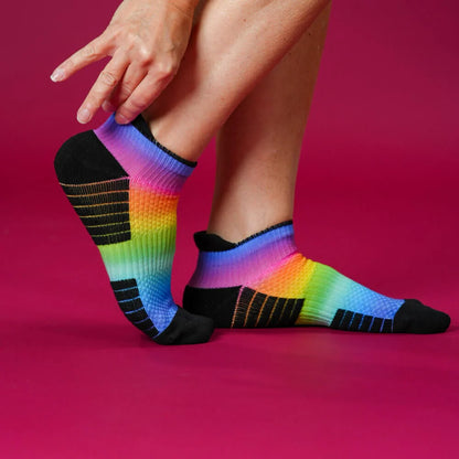 Rainbow Ankle Compression Socks