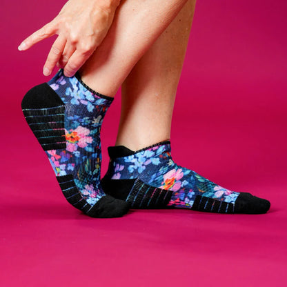 Night Blooms Ankle Compression Socks