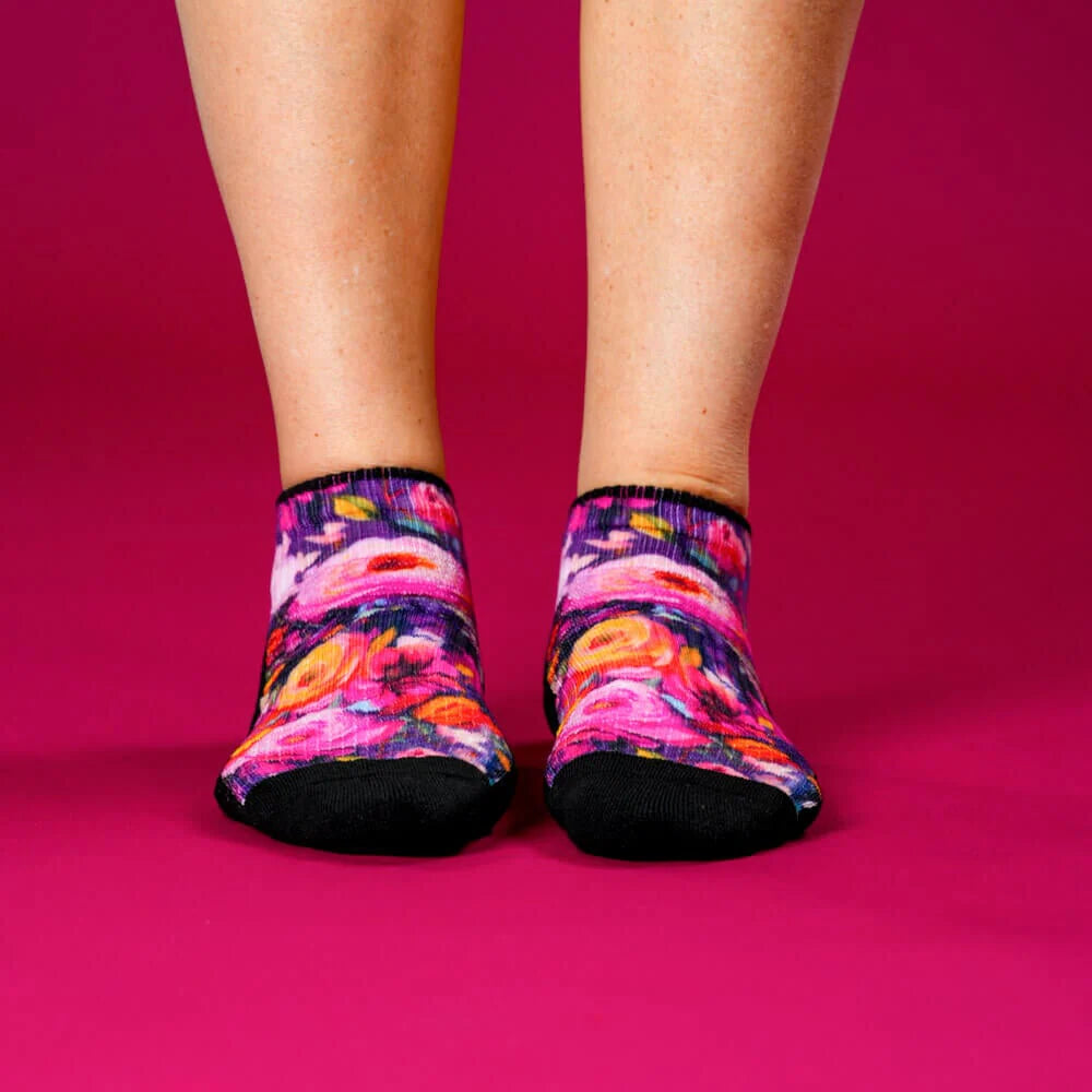Rose Bouquet Ankle Compression Socks