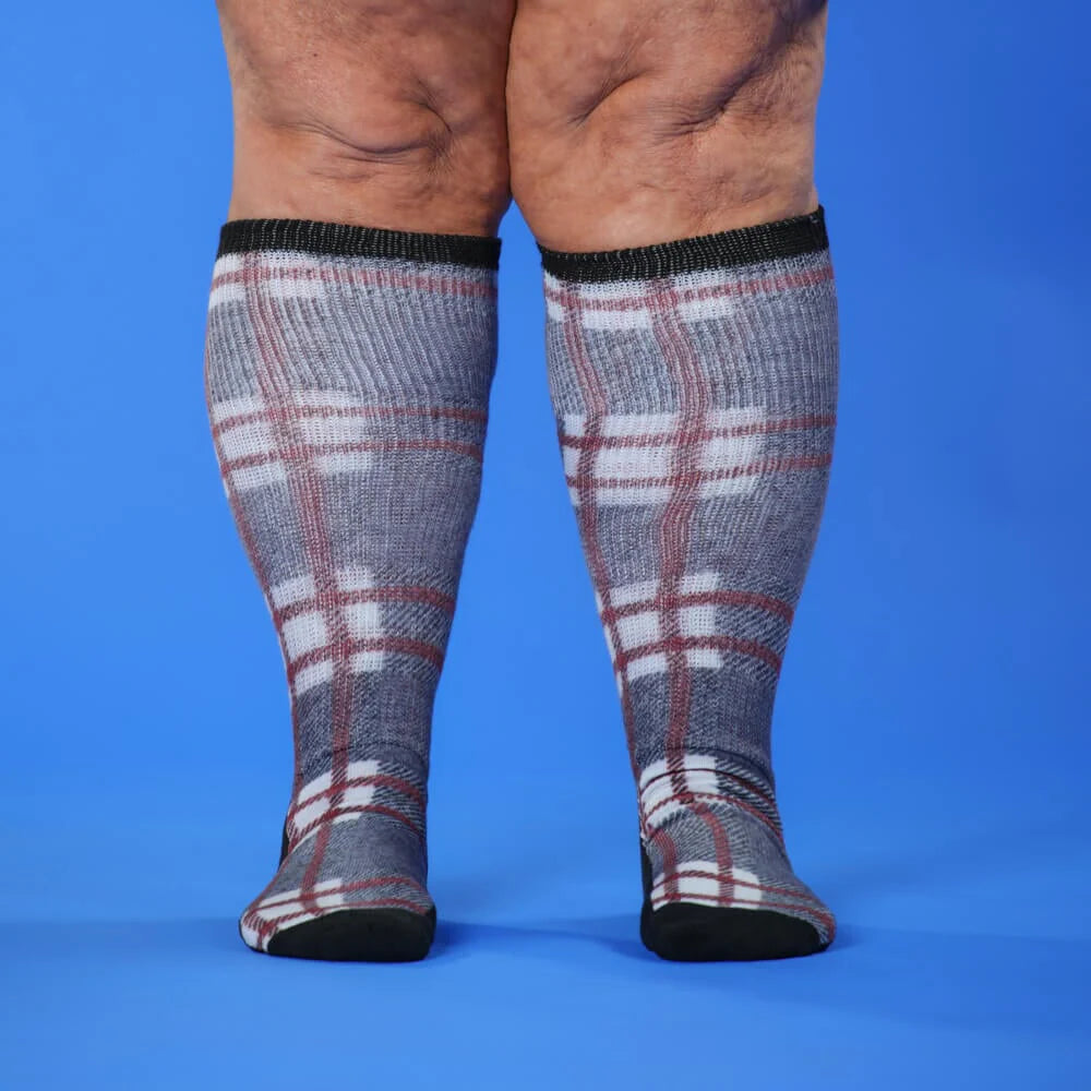 Grey Tartan EasyStretch™ Socks