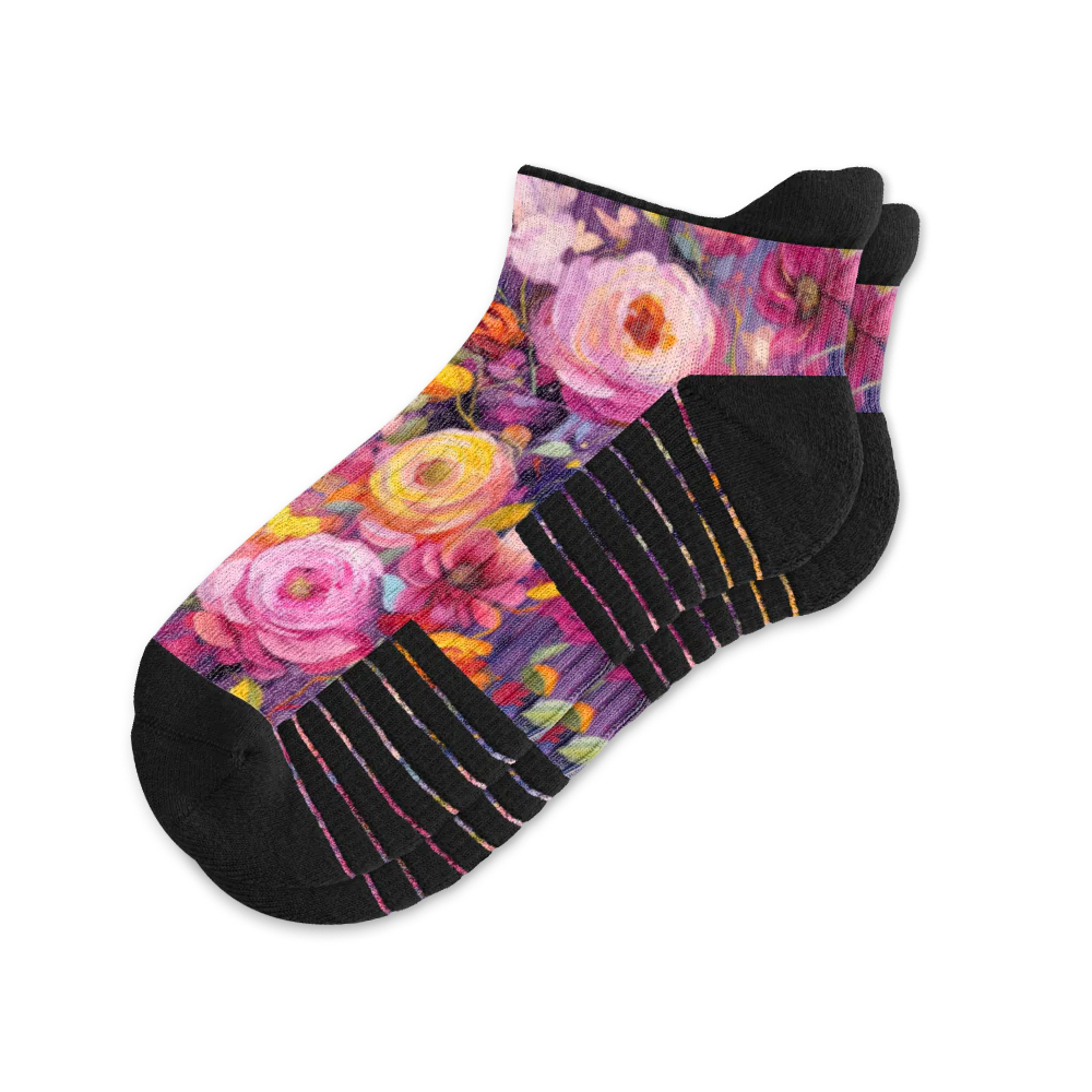 Rose Bouquet Ankle Compression Socks