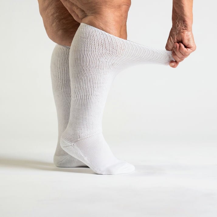 White EasyStretch™ Socks